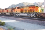 BNSF 7918 and BNSF 7506 decend the grade past Sullivan's Curve towards LA.